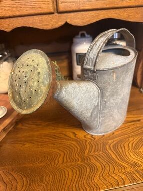 VTG Galvanized Metal Watering Can - Rustic Farmhouse, porch or garden decor